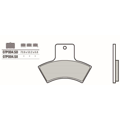 Jogo de pastilhas de freio BREMBO 07PO04SDBRE