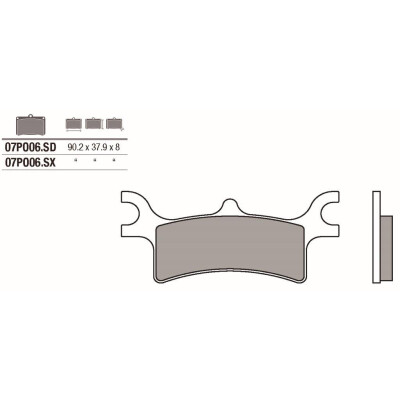 Jogo de pastilhas de freio BREMBO 07PO06SDBRE