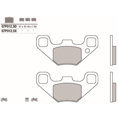 Jogo de pastilhas de freio BREMBO 07PO12SDBRE