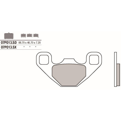 Jogo de pastilhas de freio BREMBO 07PO13SDBRE