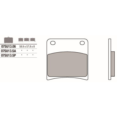 Conjunto de pastilhas de freio BREMBO 07SU1306BRE