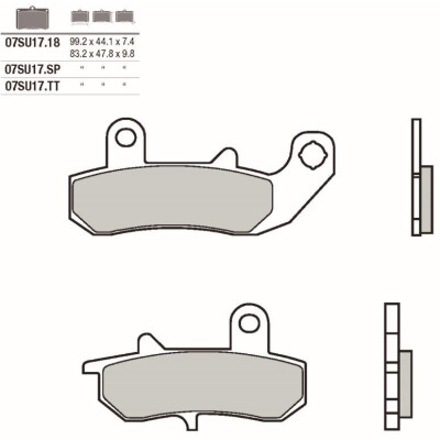 Jogo de pastilhas de freio BREMBO 07SU1718BRE