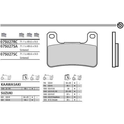 Jogo de pastilhas de freio Brembo
