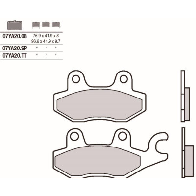 Jogo de pastilhas de freio BREMBO 07YA20SPBRE