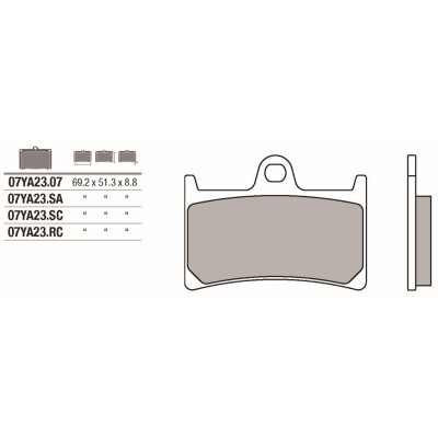 Jogo de pastilhas de freio BREMBO 07YA2307BRE