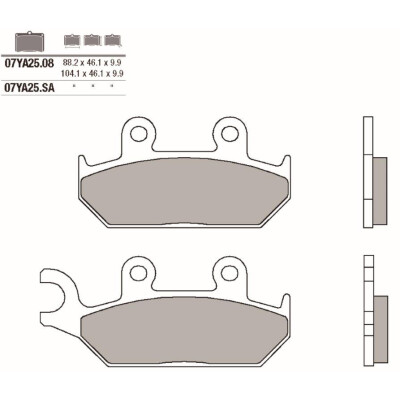 Jogo de pastilhas de freio BREMBO 07YA25SABRE