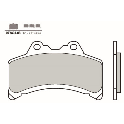 Jogo de pastilhas de freio BREMBO 07YA3108BRE