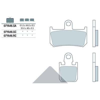 Conjunto de pastilhas de freio BREMBO 07YA46SABRE