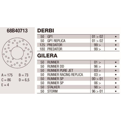 Disco de freio Brembo DP 175X4