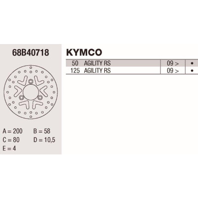 Disco de freio Brembo 200X4 68B40718BRE