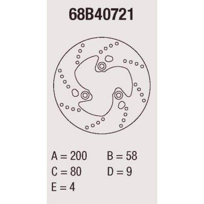 Disco de freio Brembo DP 200X4 68B40721BRE
