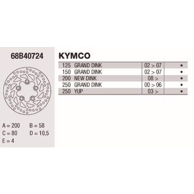 Disco de freio Brembo DP 200X4 68B40724BRE