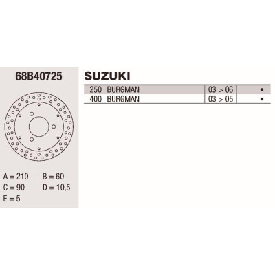 Disco de freio Brembo DP 210X5