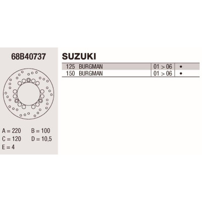 Disco de freio Brembo DP 220X4 68B40737BRE