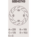 Disco de freio Brembo DP 220X5