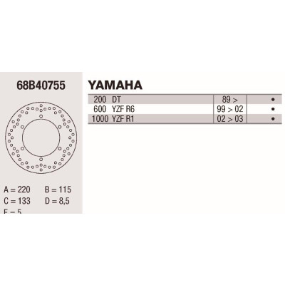 Disco de freio Brembo DP 220X5 68B40755BRE