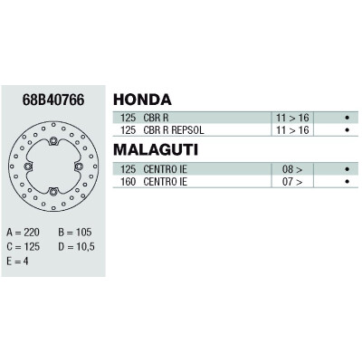 Disco de freio Brembo DP 220X4
