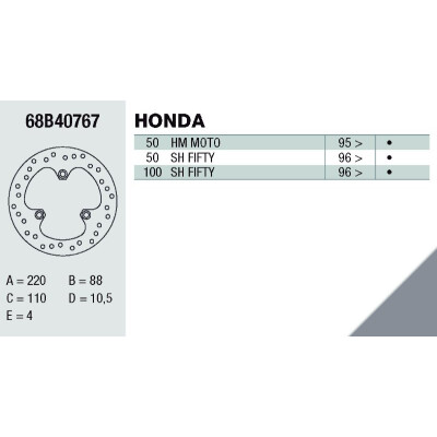 Disco de freio Brembo DP 220X4 68B40767BRE