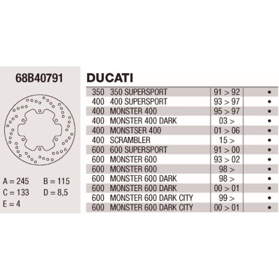 Disco de freio Brembo DP 245X4 68B40791BRE
