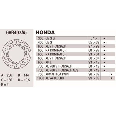 Disco de freio Brembo DP 256X4 68B407A5BRE