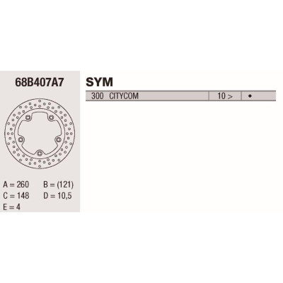 Disco de freio Brembo DP 260X4 68B407A7BRE