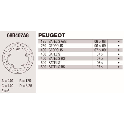 Disco de freio Brembo DP 240X6 68B407A8BRE