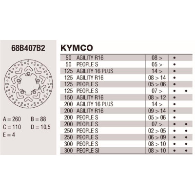 Disco de freio Brembo DP 260X4 68B407B2BRE