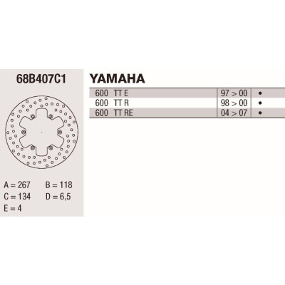 Disco de freio Brembo DP 265X4