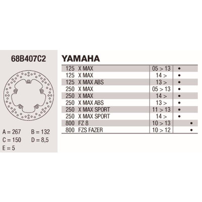Disco de freio Brembo DP 265X5 68B407C2BRE
