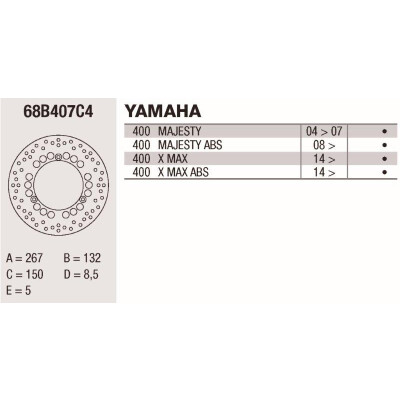 Disco de freio Brembo DP 267X5 68B407C4BRE