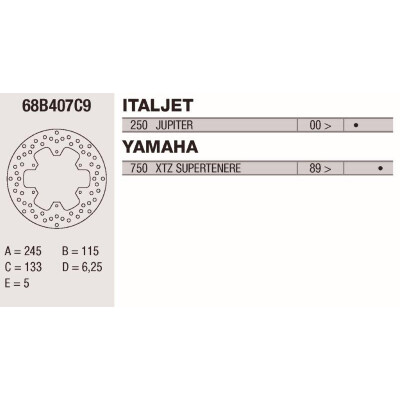 Disco de freio Brembo DP 245X5 68B407C9BRE