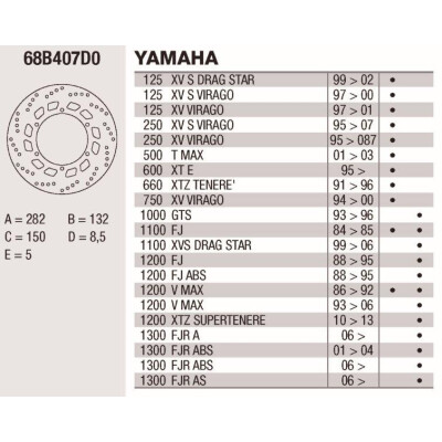 Disco de freio Brembo DP 282X5 68B407D0BRE