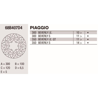 Disco de freio Brembo DP 300X5 68B407D4BRE