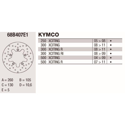 Disco de freio Brembo DP 260X5 68B407E1BRE