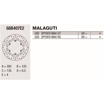 Disco de freio Brembo DP 260X4 68B407E2BRE