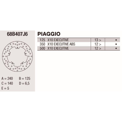 Disco de freio Brembo DP 240X5 68B407J6BRE