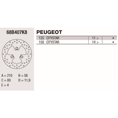 Disco de freio Brembo DP 210X4 68B407K8BRE