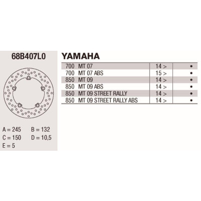 Disco de freio Brembo DP 245X5 68B407L0BRE