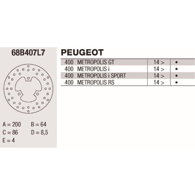 Disco de freio Brembo DP 200X4 68B407L7BRE