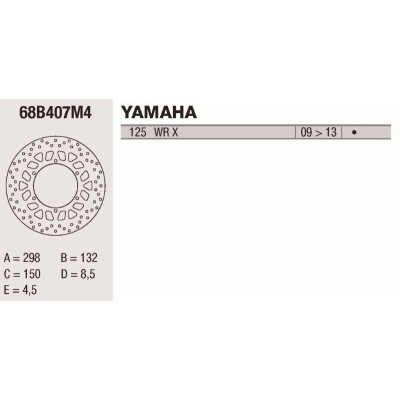 Disco de freio Brembo DP 298X4,5