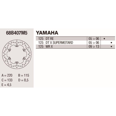 Disco de freio Brembo DP 220X4.5 68B407M5BRE