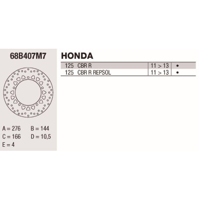 Disco de freio Brembo DP 276X4 68B407M7BRE