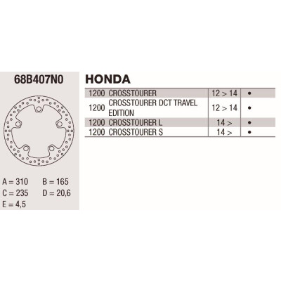Disco de freio Brembo DP 310X4.5