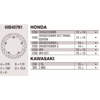 Disco de freio Brembo DP 276X6