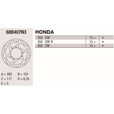 Disco de freio Brembo DP 260X3