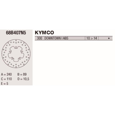 Disco de freio Brembo DP 240X5 68B407N5BRE