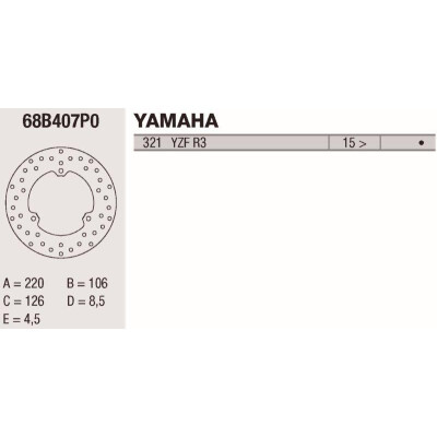 Disco de freio Brembo DP 220X4.5 68B407P0BRE