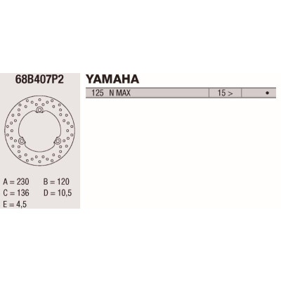 Disco de freio Brembo DP 230X4.5 68B407P2BRE