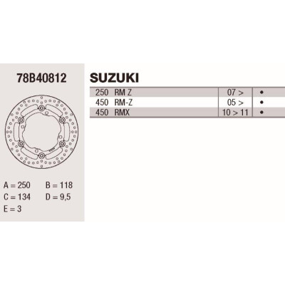 Disco de freio Brembo DP 250X3 78B40812BRE