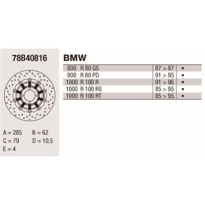 Disco de freio Brembo DP 285X4 78B40816BRE